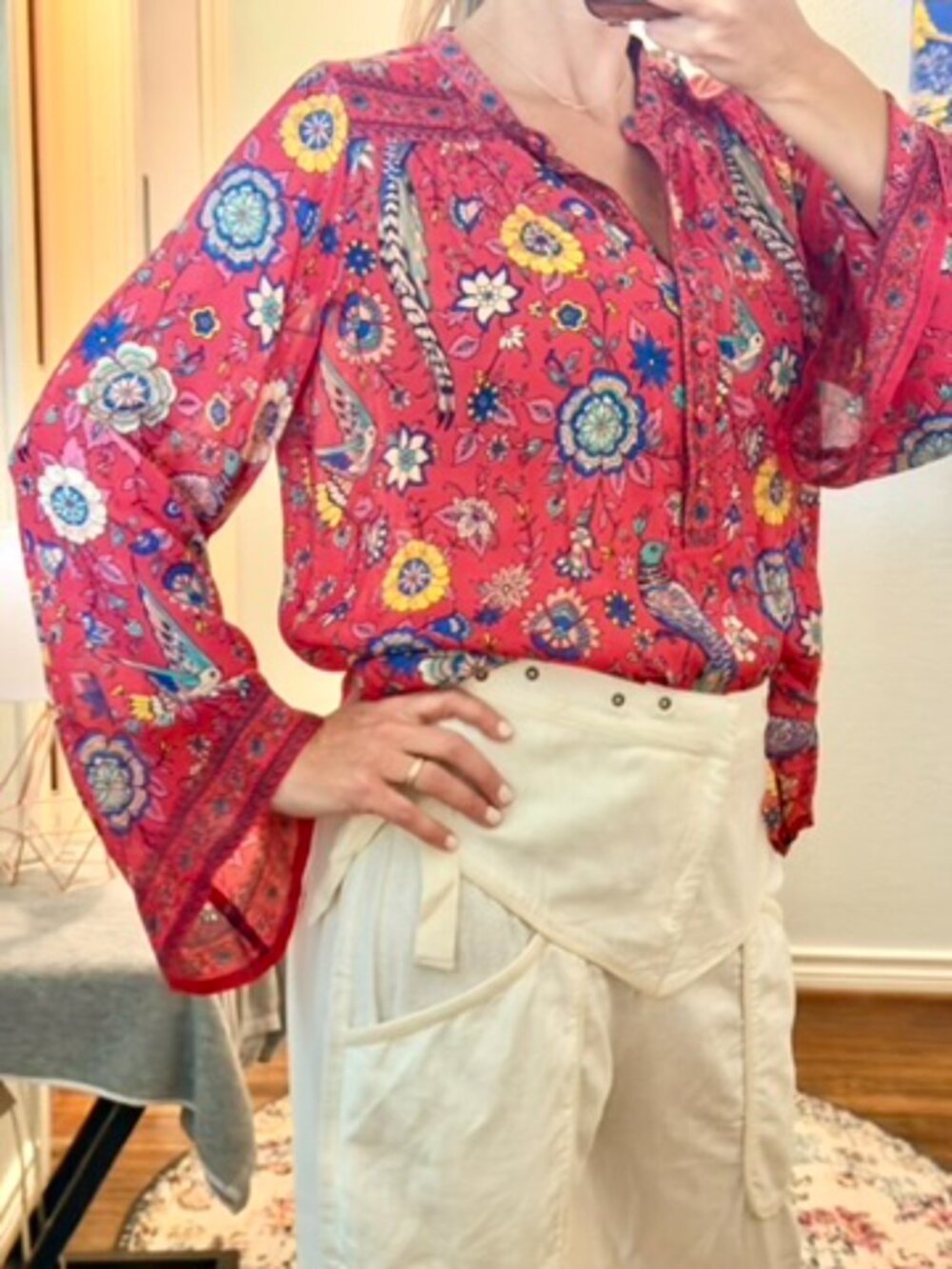 Spell & The Gypsy Rose Lovebird Blouse - Small - RARE - Lovebird Top